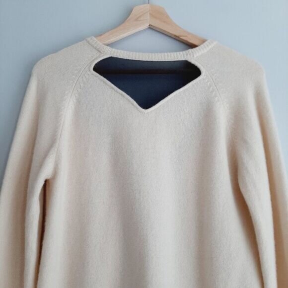 AMERICAN RETRO 100% Wool Button Down Cardigan w/ Black Mesh Sz M Flawed - Picture 8 of 14